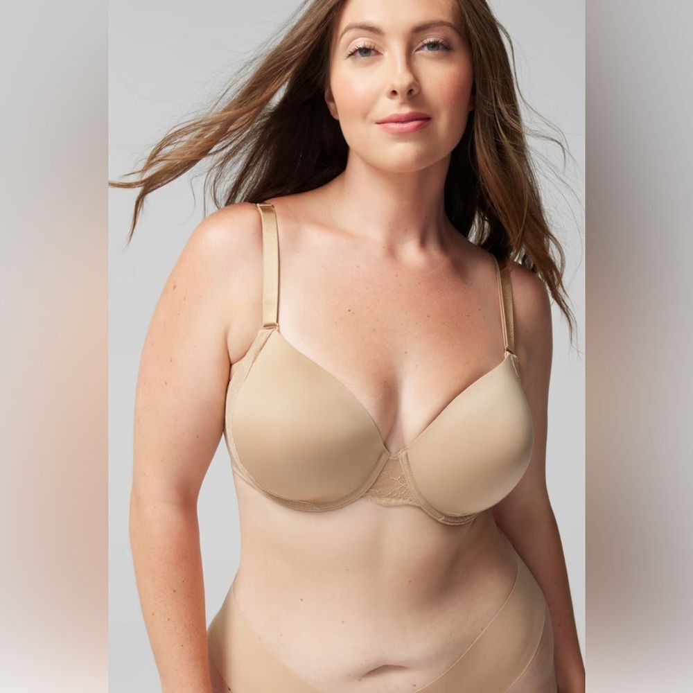 Soma VANISHING 360 Perfect Coverage Bra With Lace Trim Warm Amber 40D